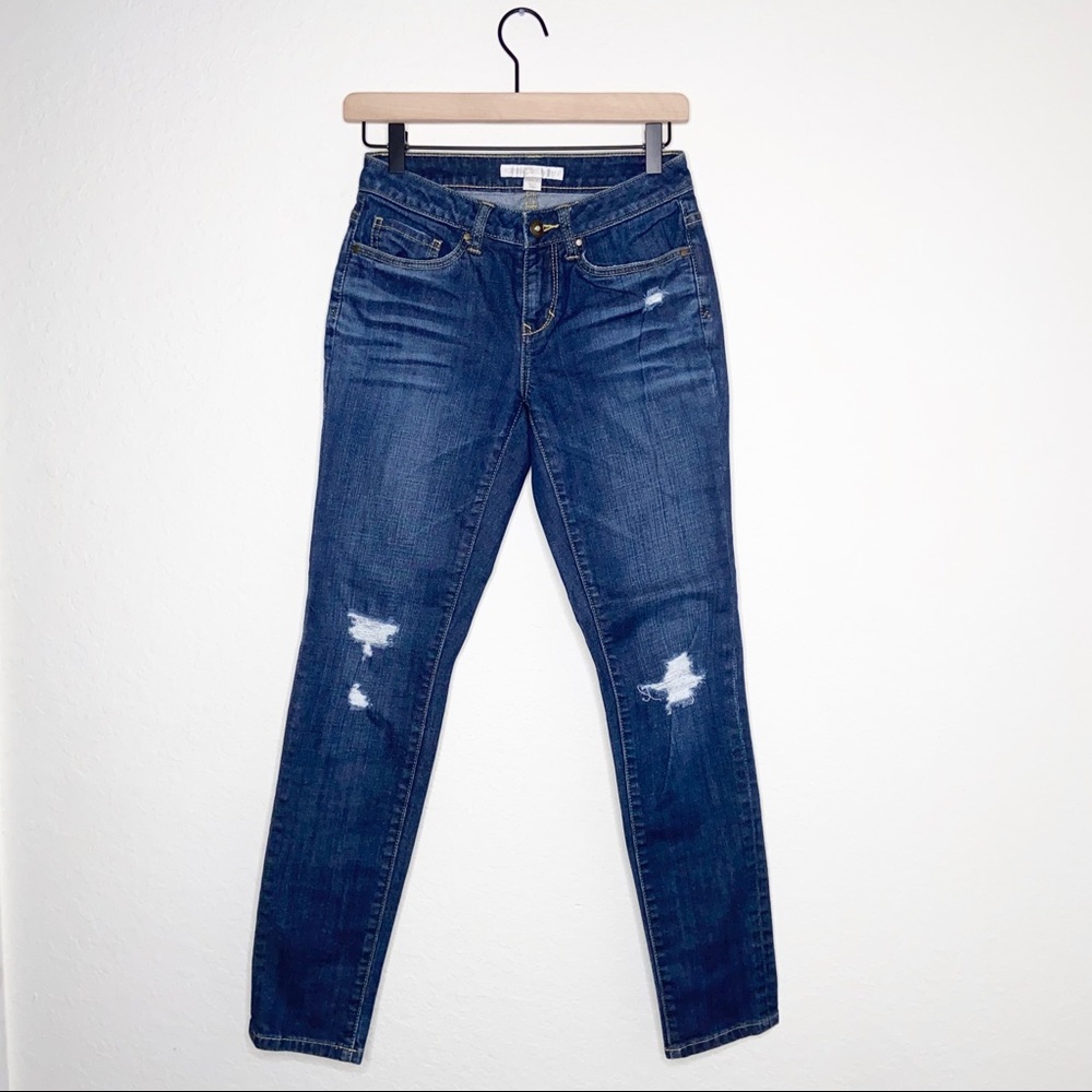 Boston Proper Ripped Boyfriend Skinny Jeans
